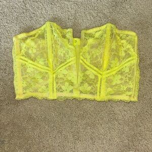 Victoria’s Secret neon yellow corset/going out top